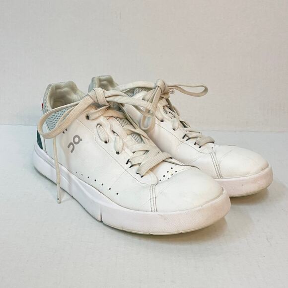 On Cloud Women's The Roger Advantage Size 7 White Faux Leather Cushioned Sneaker - Picture 10 of 10